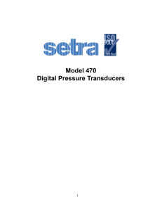 Model 470 Digital Pressure Transducers