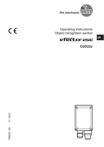 Operating instructions Object recognition sensor O2D22x