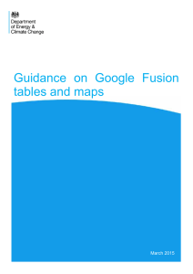 Guidance on Google Fusion tables and maps