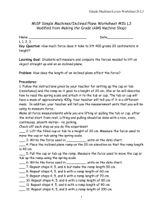 MiSP Simple Machines/Inclined Plane Worksheet #2b L3 Modified