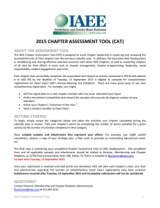 Learn more about IAEE`s Chapter Assessment Tool