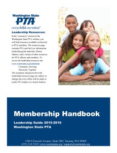 Membership Handbook - Washington State PTA