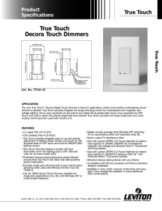 True Touch™ Decora Touch Dimmers - Nedco