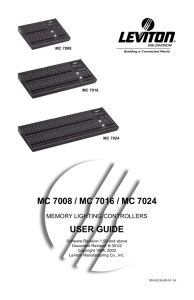 MC 7008 / MC 7016 / MC 7024 USER GUIDE