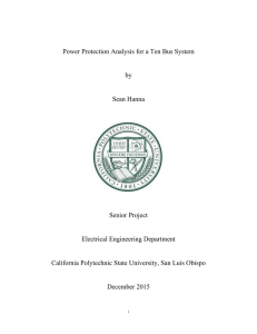Power Protection Analysis for a Ten Bus System