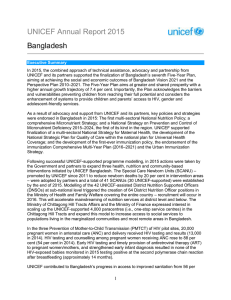 UNICEF Annual Report 2015 Bangladesh