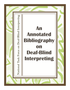 An Annotated Bibliography on Deaf