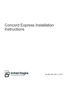 Concord Express Installation Instructions