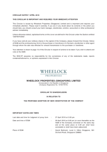 WHEELOCK PROPERTIES (SINGAPORE) LIMITED