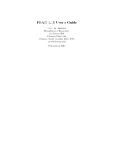 FEAR 1.15 User`s Guide