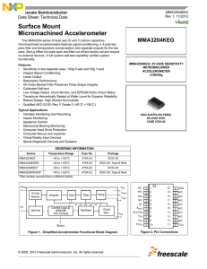 Surface Mount Micromachined Accelerometer