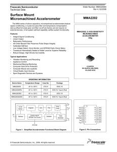 MMA2202D, Surface Mount Micromachined Accelerometer