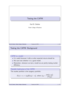 Testing The CAPM