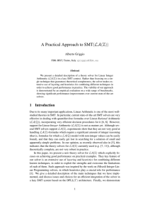 A Practical Approach to SMT(LA(Z))