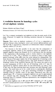 A resolution theorem for homology cycles of real algebraic varieties