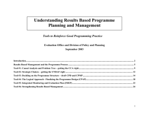 Understanding Results Based Programme Planning and