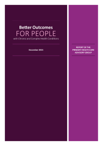 Better outcomes for people with chronic and complex health conditions