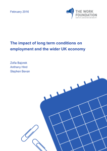 The impact of long term conditions on employment and the wider UK
