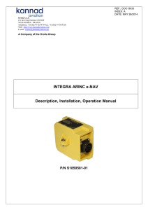 INTEGRA ARINC e-NAV Description, Installation