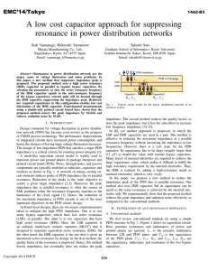 A low cost capacitor approach for suppressing resonance in power