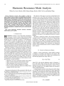 Harmonic Resonance Mode Analysis