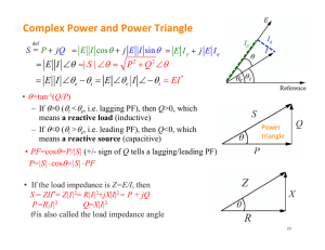 Complex Power and Power Triangle R Z