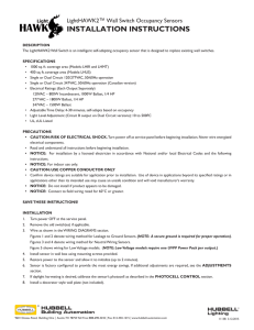 LightHAWK2 Dual Technology - LightHAWK2 Installation Instructions