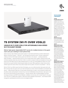 T5 Wi-Fi over VDSL2 Spec Sheet