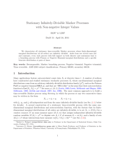 Stationary Infinitely-Divisible Markov Processes with Non