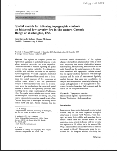 Spatial models for inferring topographic controls