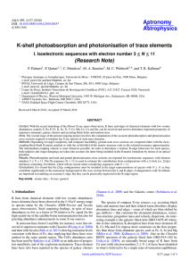 K-shell photoabsorption and photoionisation of trace elements