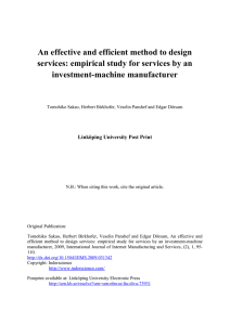 An effective and efficient method to design services: empirical