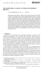 Agile manufacturing: a taxonomy of strategic