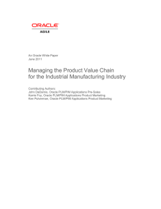 Managing the Product Value Chain for Industrial Manufacturing