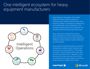 One intelligent ecosystem for heavy equipment manufacturers