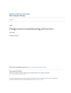 Design reuse in manufacturing and services