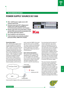POwEr SUPPLy SOUrCE DC1500