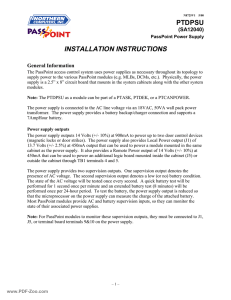 PassPoint PTDPSU Power Supply