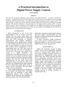 A Practical Introduction to Digital Power Supply