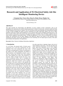 Research and Application of 3G Electrical Safety Job Site