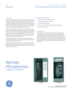 Data Sheet 85010-0105 -- EST3 Remote Microphones