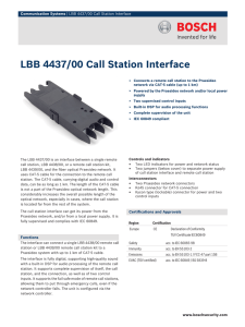 LBB 4437/00 Call Station Interface
