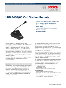 LBB 4438/00 Call Station Remote - AV-iQ