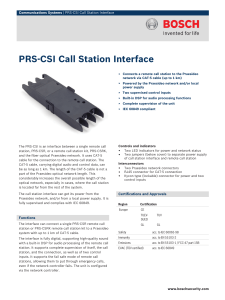 PRS‑CSI Call Station Interface