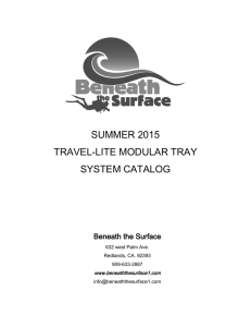 summer 2015 travel-lite modular tray system catalog