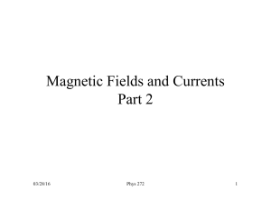 Magnetic Fields from Currents I