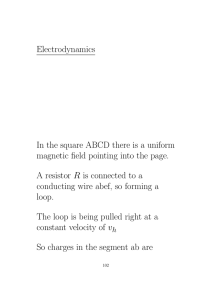 Electrodynamics In the square ABCD there is a uniform magnetic