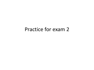 Practice for second exam