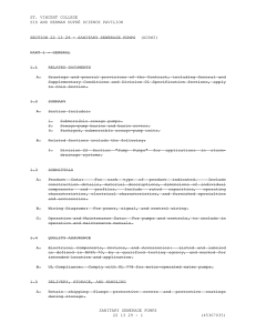 section 221329 - sanitary sewerage pumps