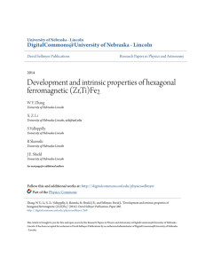Development and intrinsic properties of hexagonal ferromagnetic (Zr